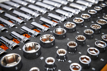 GEARWRENCH 104 Piece 3/8” Drive Master Metric Socket Set in Foam Storage Tray -