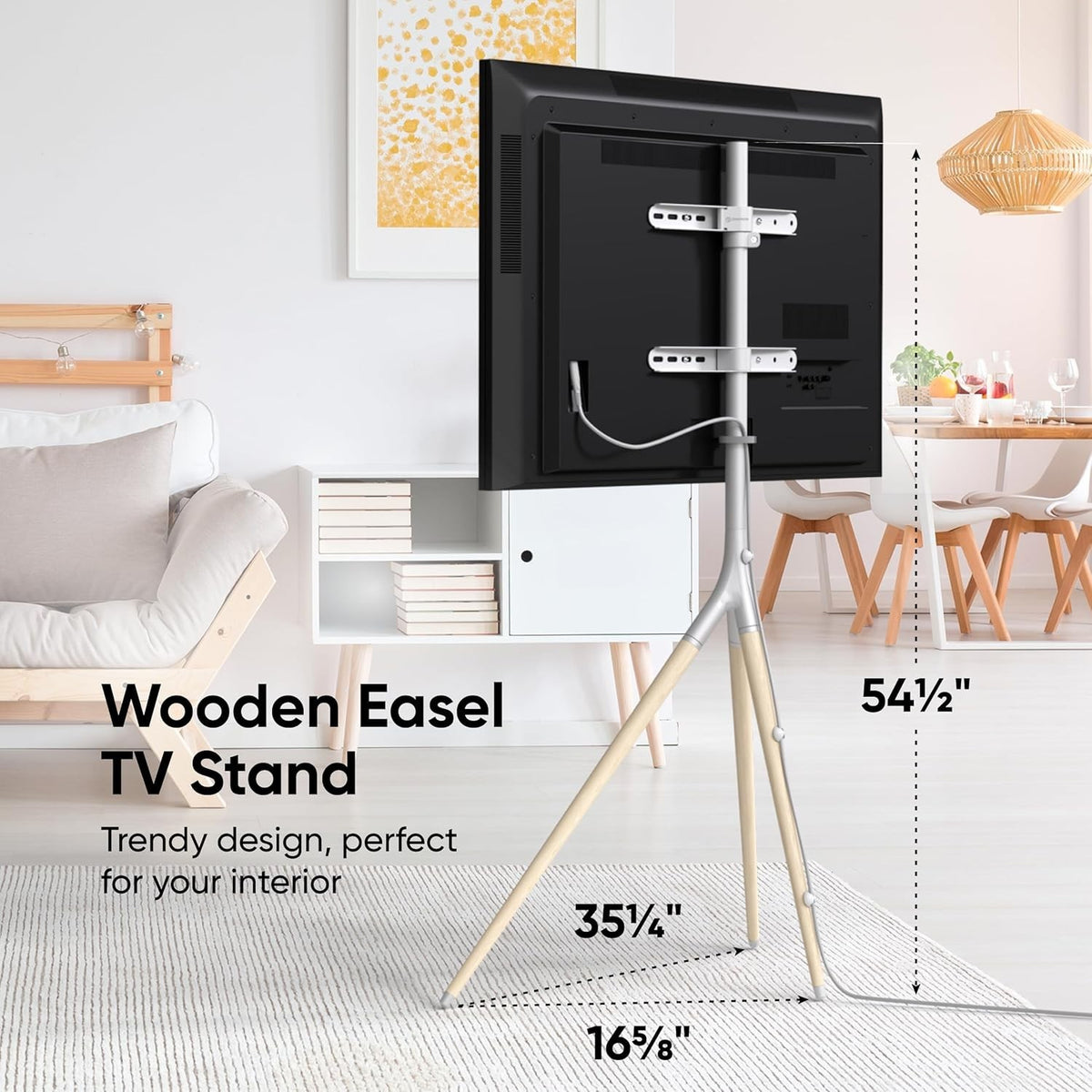 ONKRON Easel TV Stand for 32-65 Inch Screen up to 77 lbs, Height Adjustable TV
