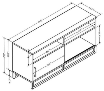 Mixed Material TV Stand for TVs up to 54" - Gray - Room Essentials