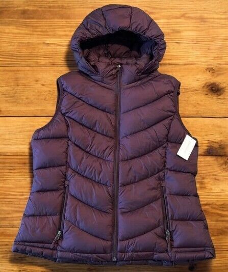 Charter Club Women's Packable Hooded Puffer Vest, Plum