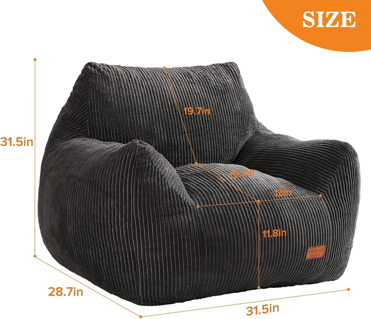 Big Bean Bag Chair for Adults, Ultra Soft BeanBag for Living Room