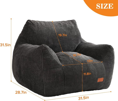 Big Bean Bag Chair for Adults, Ultra Soft BeanBag for Living Room