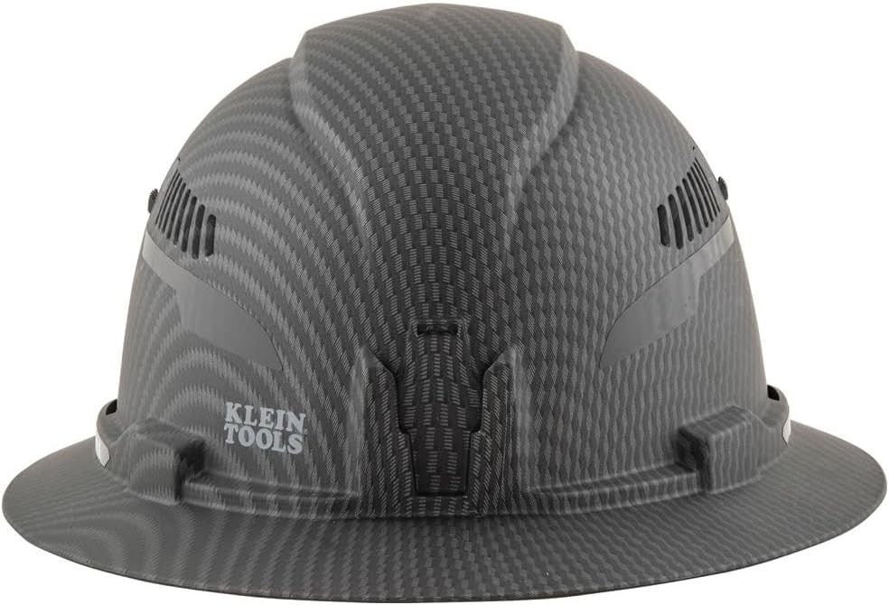Klein Tools 60347 Hard Hat, Vented Full Brim, Class C, Premium KARBN Pattern