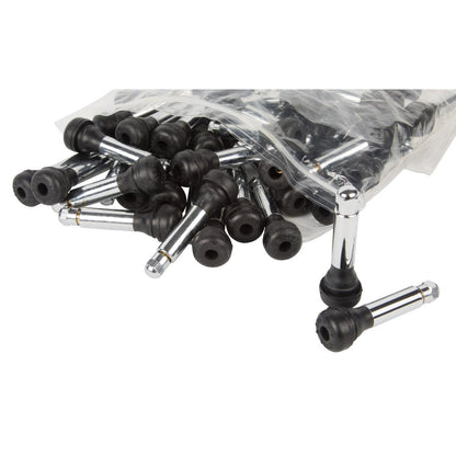 STEELMAN 96349 TR418C Snap-in Rubber Valve Stem/Chrome, Pack of 50