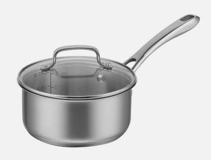 Cuisinart Classic 1qt Stainless Steel Saucepan with Cover Small Pot