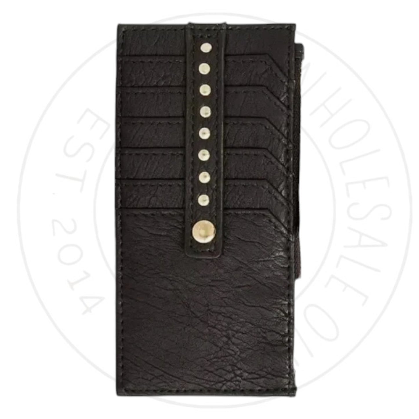 INC Hazell Card Case with Coin Section | Black /Gold | Coin Pocket | 9 Card Slot