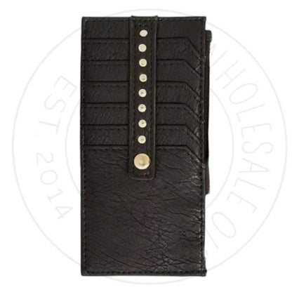INC Hazell Card Case with Coin Section | Black /Gold | Coin Pocket | 9 Card Slot