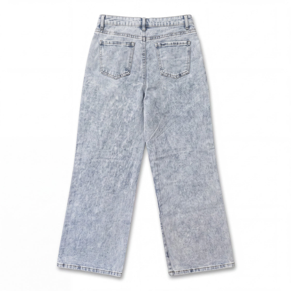 Denim Diva Girl’s Flared Bell Jeans  Blue Crosses Pockets Light Wash Kids NWT