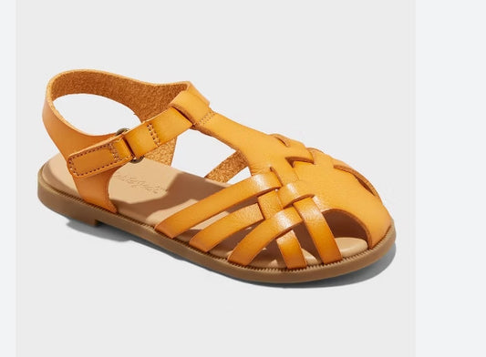 Toddler Girls' Ella Ankle Strap Sandals Cognac - Cat & Jack - SIZE 9