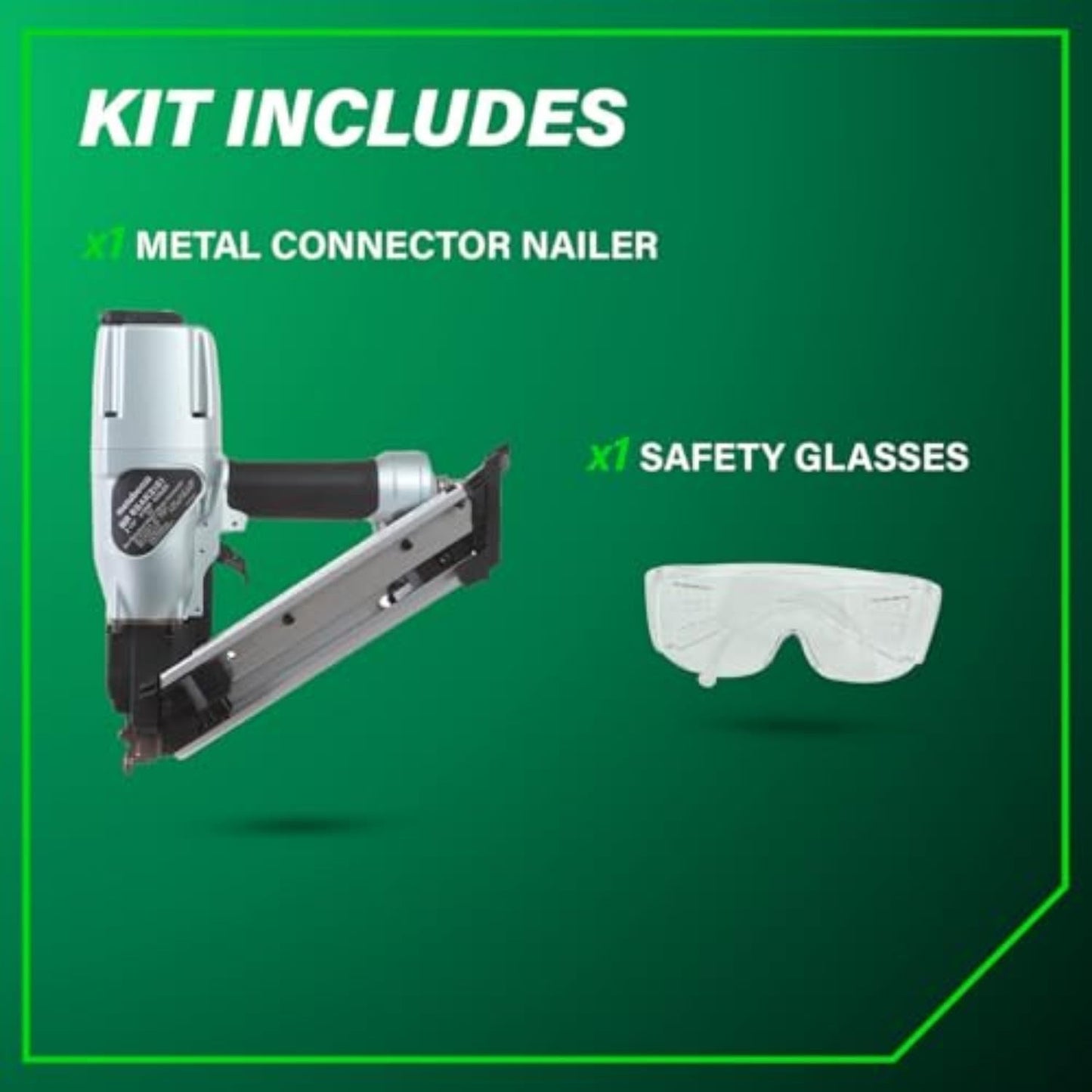 Metabo HPT NR65AK2SM 36° 2-1/2" Strap-Tite Metal Connector Strip Nailer New