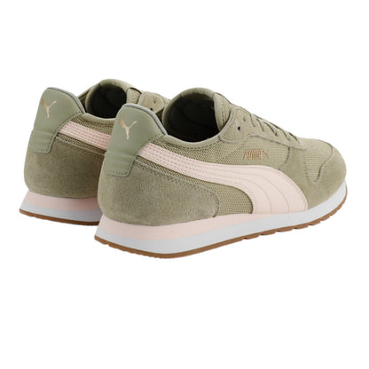 Puma Women's Jogger Sneaker Running Walking Athletic Shoes Lace Up Cream / Green