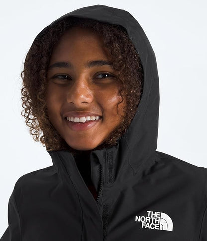 The North Face Girls Antora Rain Jacket Black Size M Waterproof Windproof Hooded