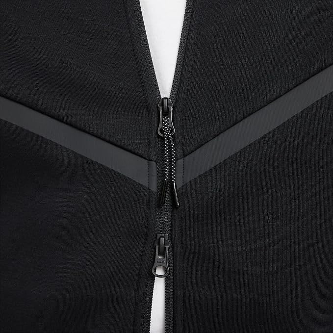 Nike Air Tech Fleece Windrunner Black Hoodie Full Zip Men Sz XL New HV0949-010