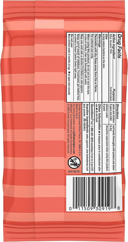 NEW Williams Hand Cleaning Wipes w/ Moisturizer + Aloe - Two 20 Packs Sets Each