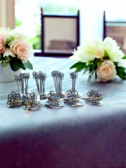 Table Number Holders Place Card Holder Picture Holder, Black, Various- Set of 86