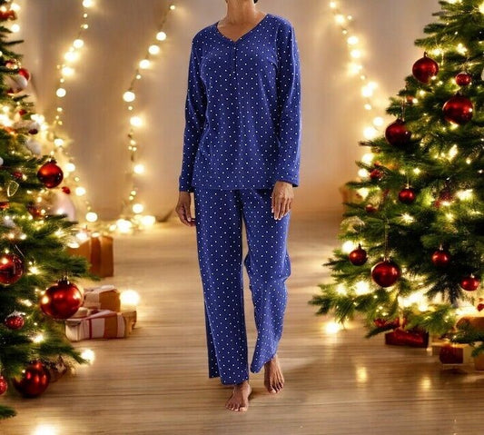 Women's Croft & Barrow Long Sleeve Pajama Top & Pajama Pants Sleep Set, X Large