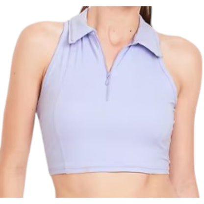 Old Navy Women's Powersoft Crop Polo Tank Top Collar Sleeveless GOLF PICKLEBALL!