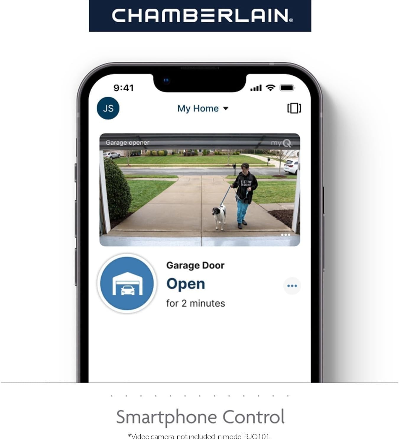 CHAMBERLAIN RJO101MC Ultra-Quiet Wall Mounted with Battery Backup and LED Lig...