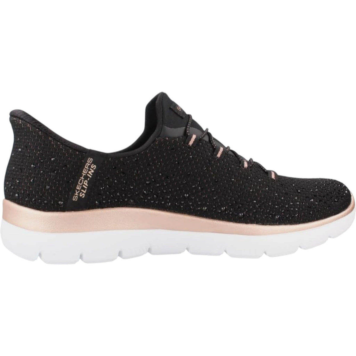 Women's Skechers Slip Ins Summit Brilliant Shine Sneakers Black or White Availab