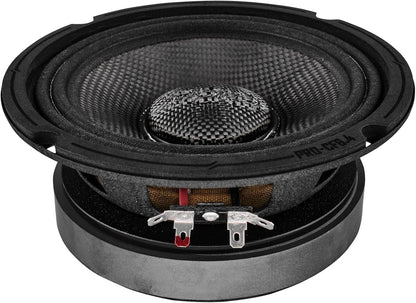 DS18 6.5" Midrange Speaker - 300W Rms 4-ohm PRO-CF6.4 Carbon Fiber Loudspeaker