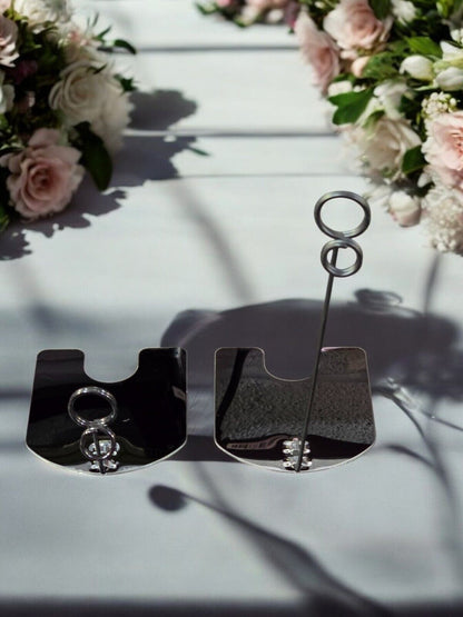 Table Number Holders Place Card Holder Picture Holder, Black, Various- Set of 86