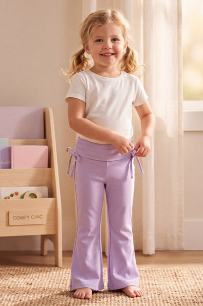 ShoSHo Little Girls Light Purple Flare Soft Pants Size 4/5