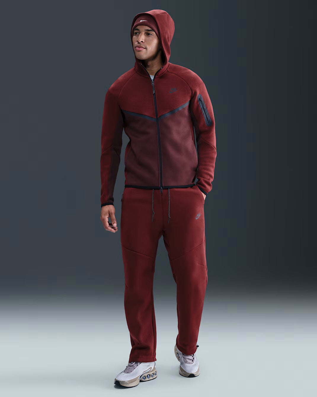 Nike Tech Fleece Open-Hem Pants Men’s Large IM0697-619 Dark Team Red