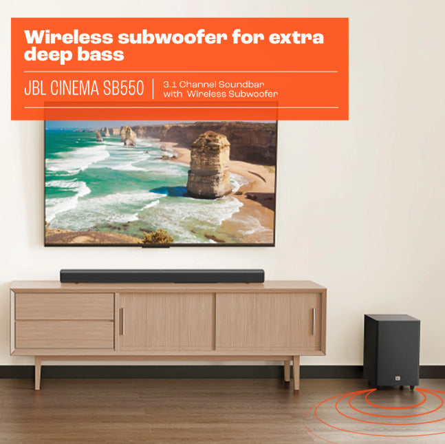 JBL CINEMA SB550 - 3.1 Channel Soundbar with Wireless Subwoofer