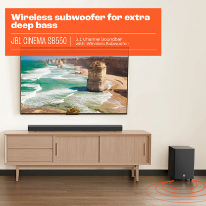 JBL CINEMA SB550 - 3.1 Channel Soundbar with Wireless Subwoofer