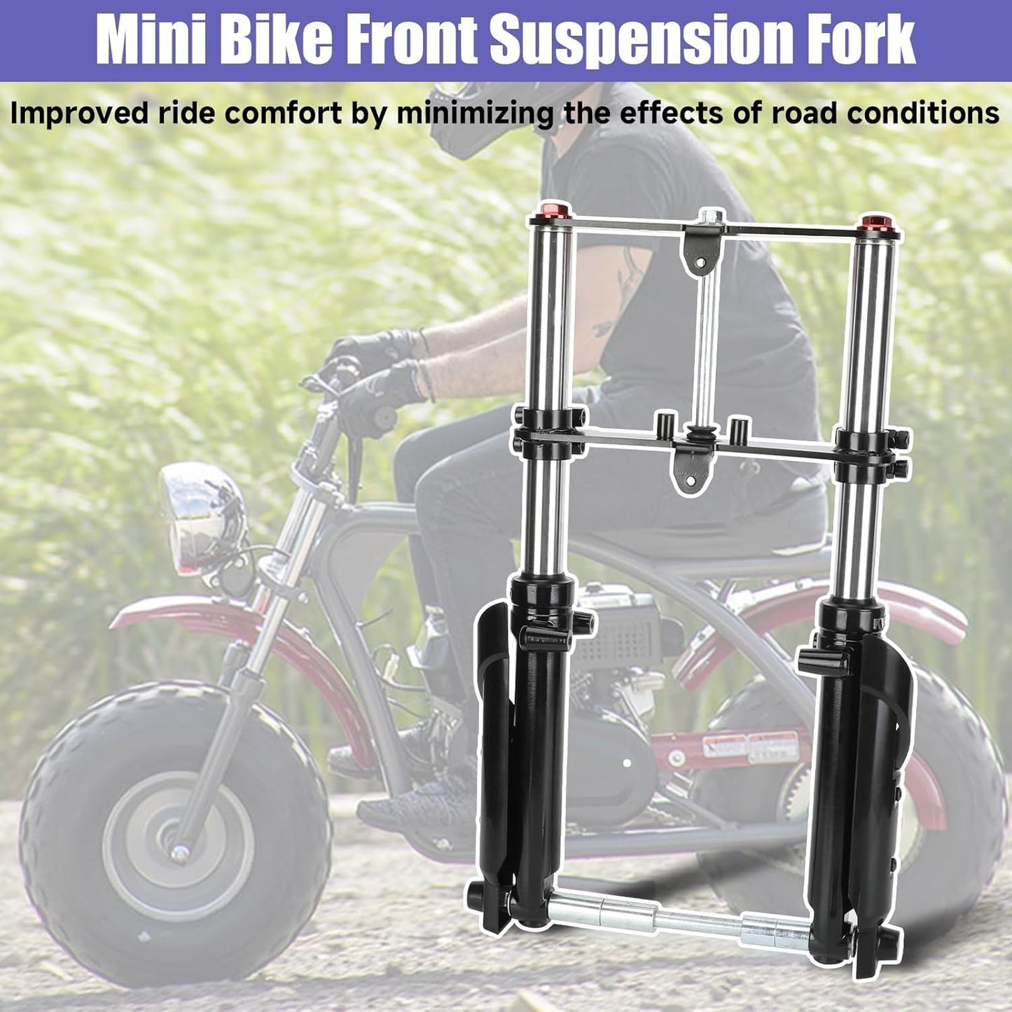Mini Bike Front Fork Suspension Kit Replacement for Monster Mega Moto MMB80 MMB1