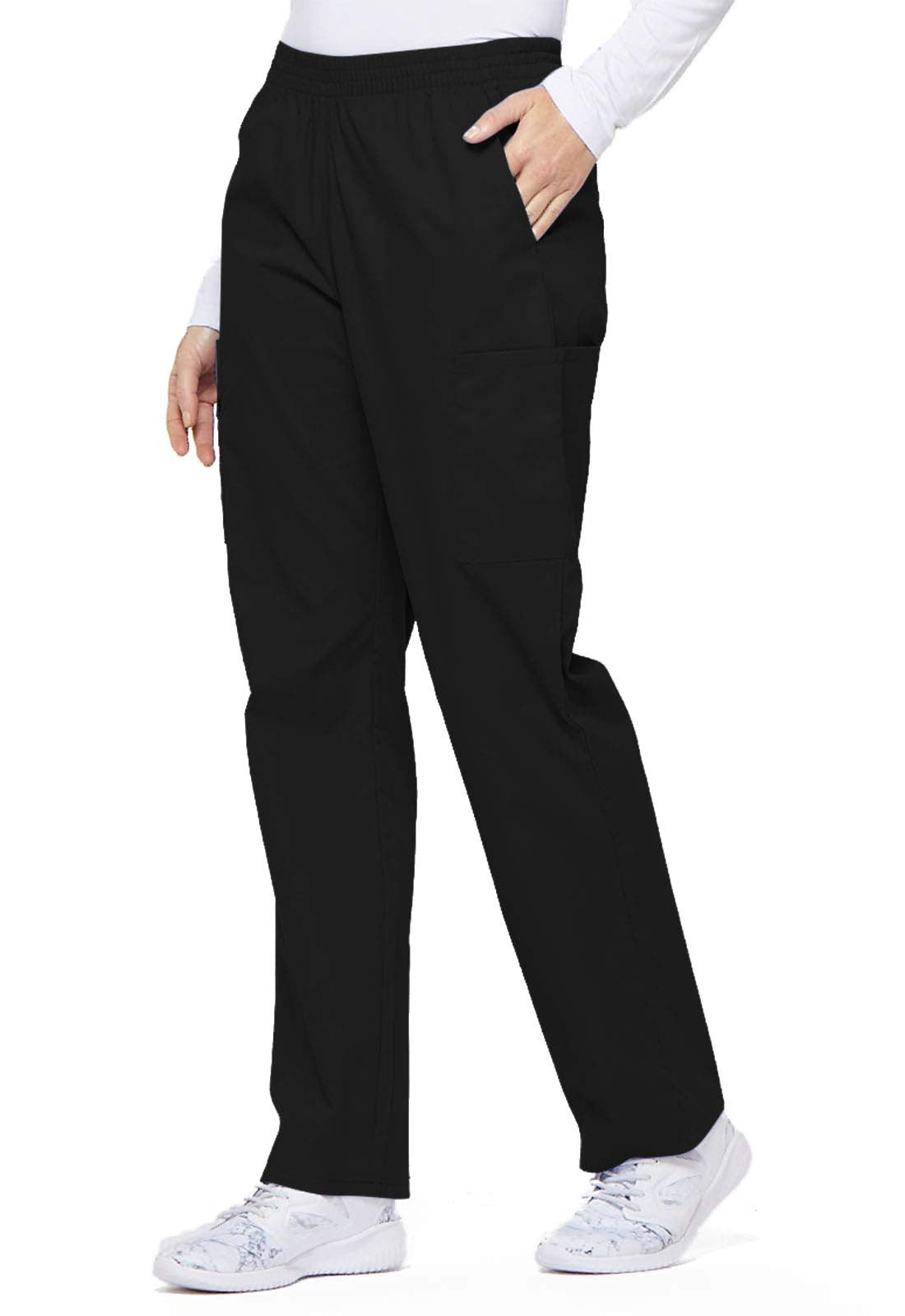 Dickies EDS Signature Scrubs for Women, Elastic Waist Pull-On Cargo Pants for W