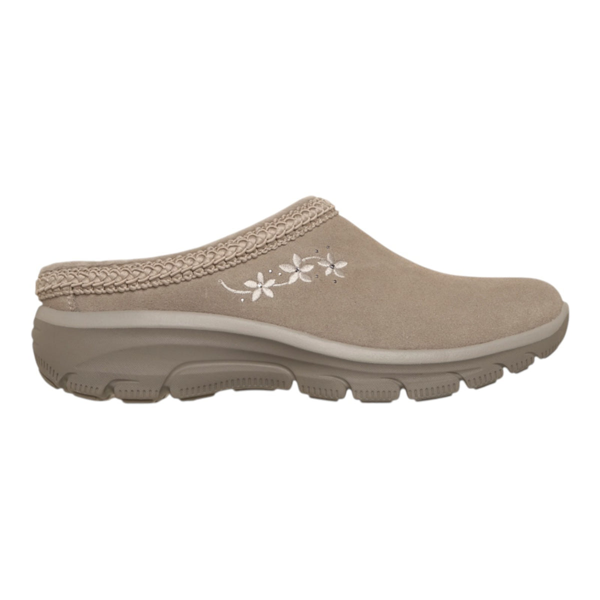 NEW WOMENS SKECHERS RELAXED FIT EASY GOIN SOFT CHARM SUEDE Clogs AUTHENTIC