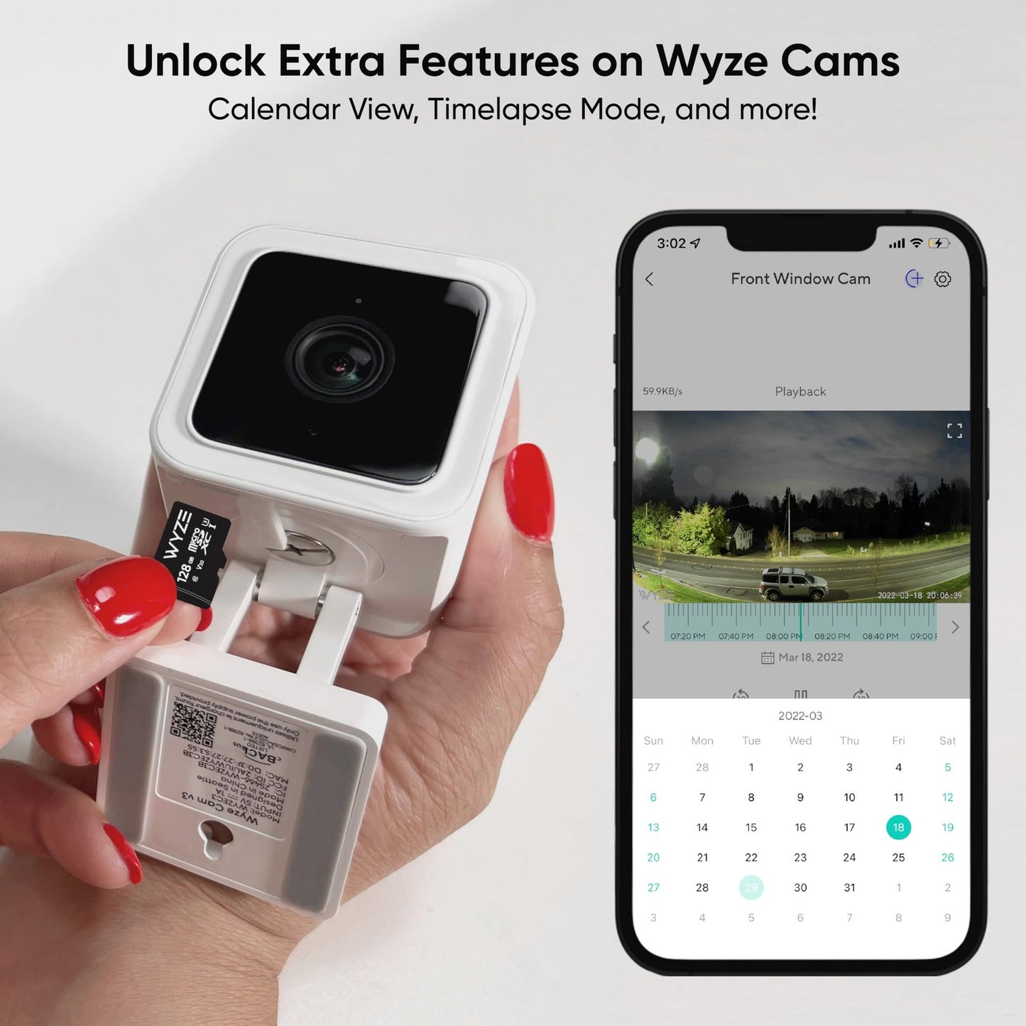Wyze Expandable Storage MicroSDHC Card Class 10, Black