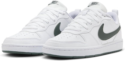 Nike Court Borough Low Recraft Big Kids' Shoes (White/Vintage Green) 5.5y