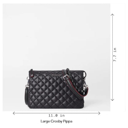 MZ Wallace Large Crosby Pippa Quilted Crossbody Bag 1349C1984 Pebble Liquid