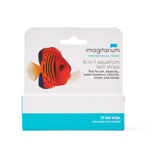 Imagitarium 6-IN-1 Aquarium Test Strips, Medium, 25 Count