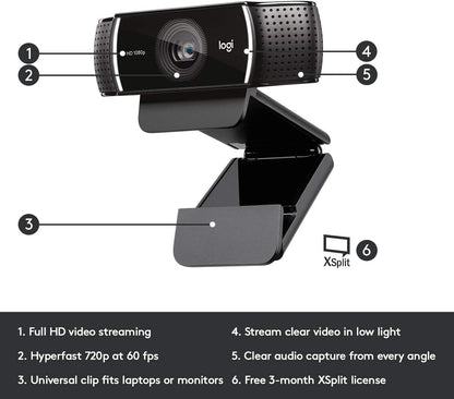 Logitech (C922X) Pro Stream Webcam