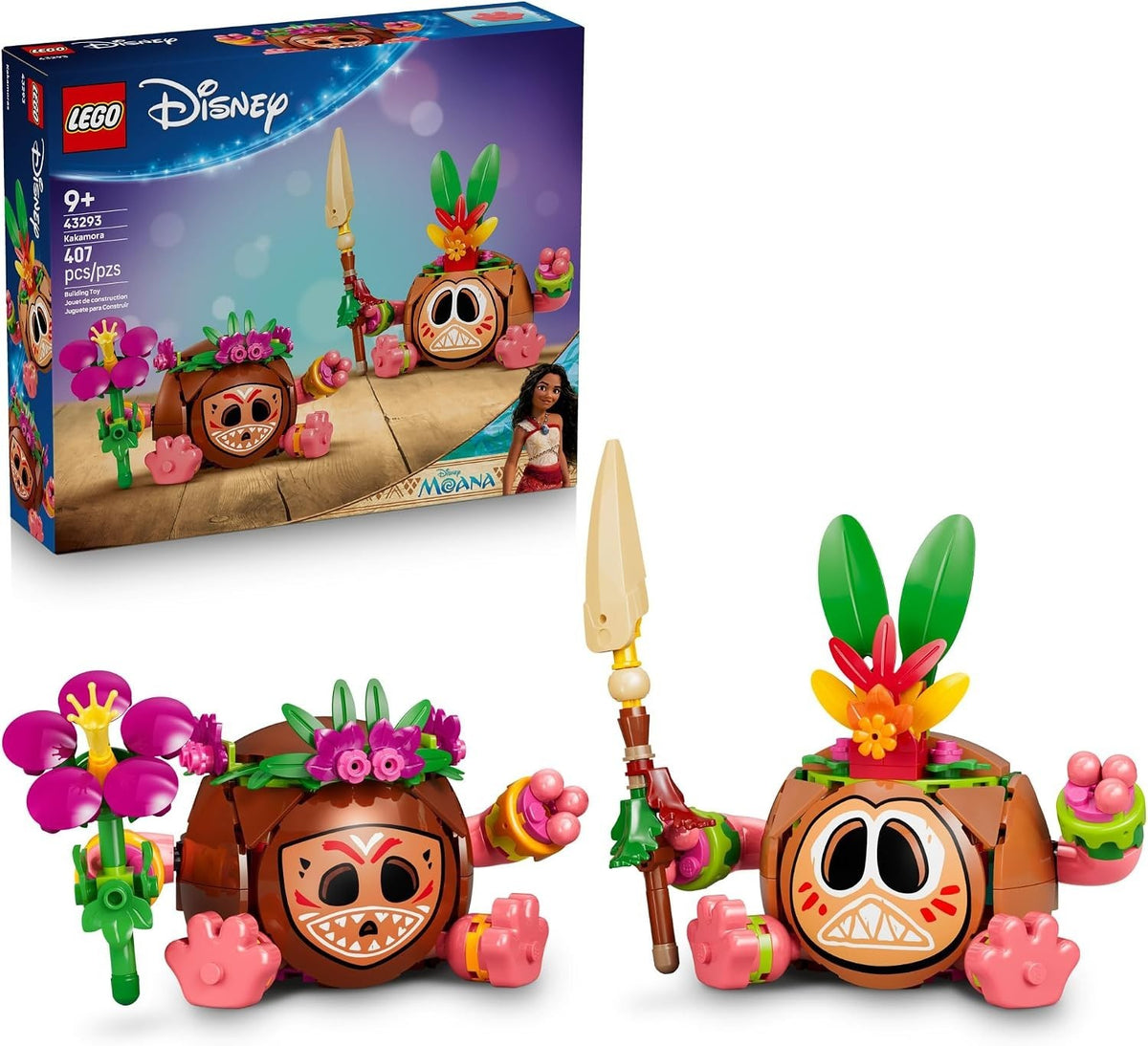 Lego Disney Moana Kakamora Building Toy, 407 Pieces, Posable Characters with