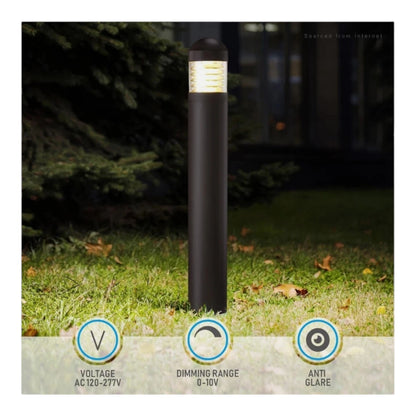 LEONLITE 3CCT LED Bollard Landscape Pathway Light 43" 14W/19W/24W Adjustable ...