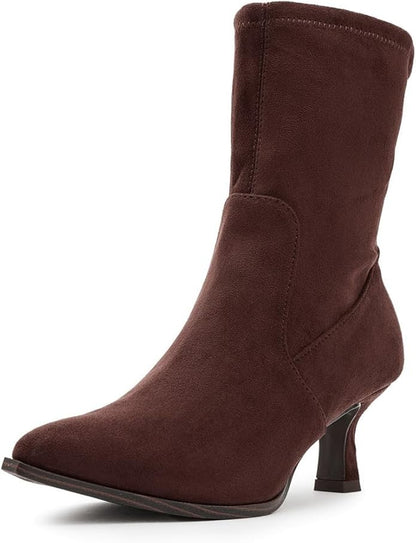 Dolce Vita DV Lalana Boots Womens Size 7 Brown Faux Suede Ankle Booties New
