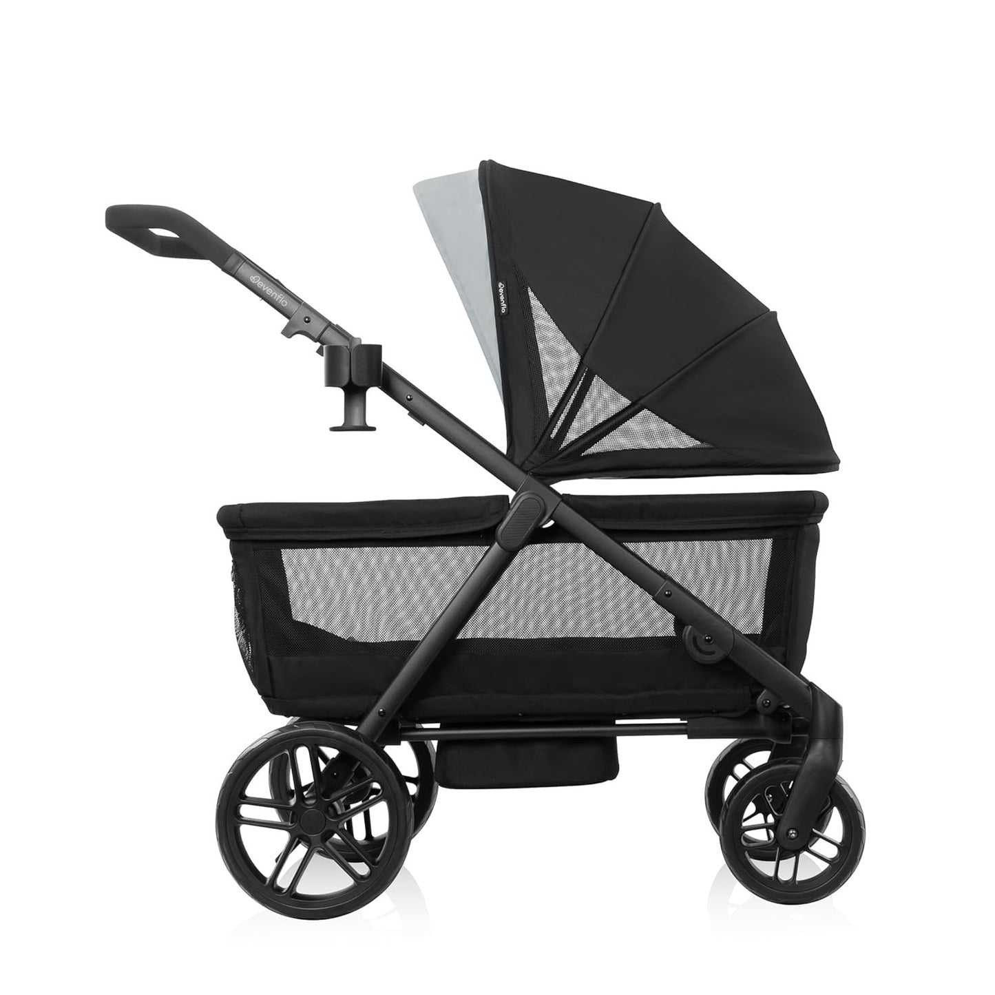 evenflo Omni Crew 3-in-1 Stroller Wagon, Licorice Black,  Fits upto Two Children