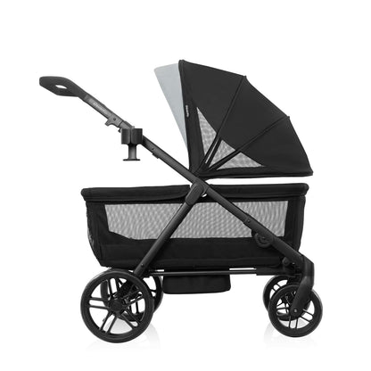 evenflo Omni Crew 3-in-1 Stroller Wagon, Licorice Black,  Fits upto Two Children