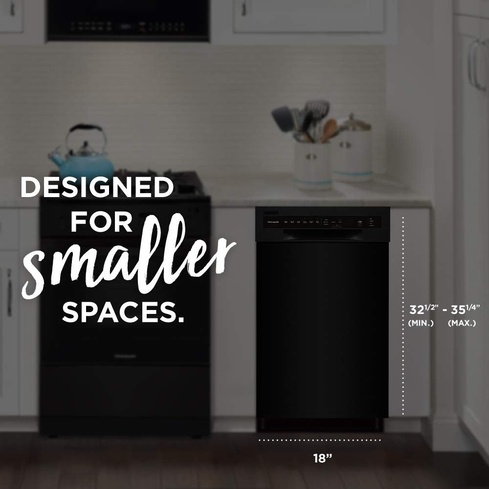 Frigidaire 18 in. ADA Compact Front Control Dishwasher with Dual Spray Arms, 52