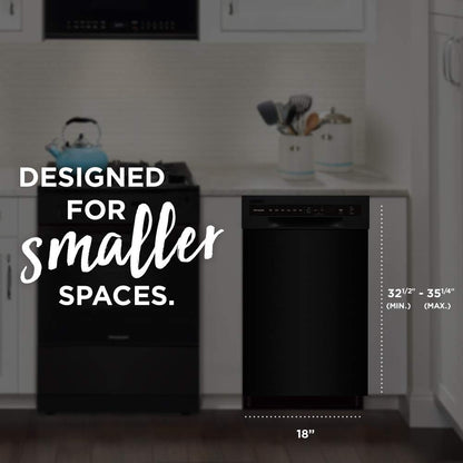 Frigidaire 18 in. ADA Compact Front Control Dishwasher with Dual Spray Arms, 52