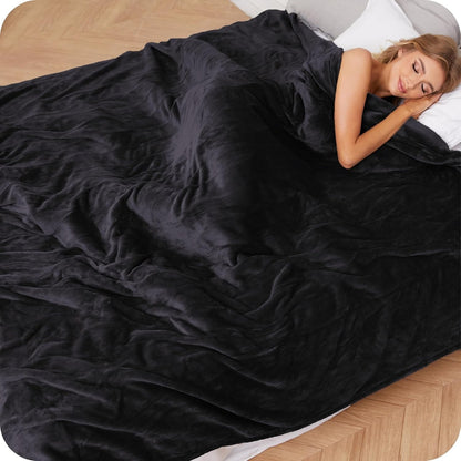 Electric Blanket Twin 62''X84'' Heated Blanket Gray, Ultra Soft Silky Flanne...