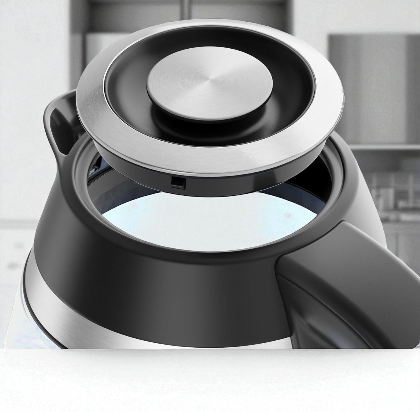 1.8L Electric Kettle, 1500W Fast Boil, Borosilicate Glass, Auto Shutoff,BPA Free