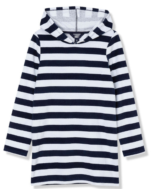 Lands' End Long Sleeve Hooded Terry Cloth Swimsuit Cover-Up