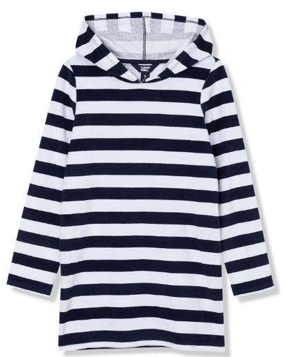 Lands' End Long Sleeve Hooded Terry Cloth Swimsuit Cover-Up