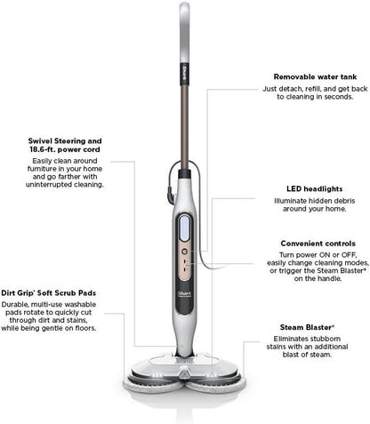 Shark Steam and Scrub Corded Steam Mop and Cleaner S8201 New
