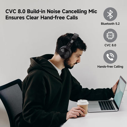 OneOdio Pro-C Bluetooth Over Ear Headphones, Wireless/Wired, Brown or Black